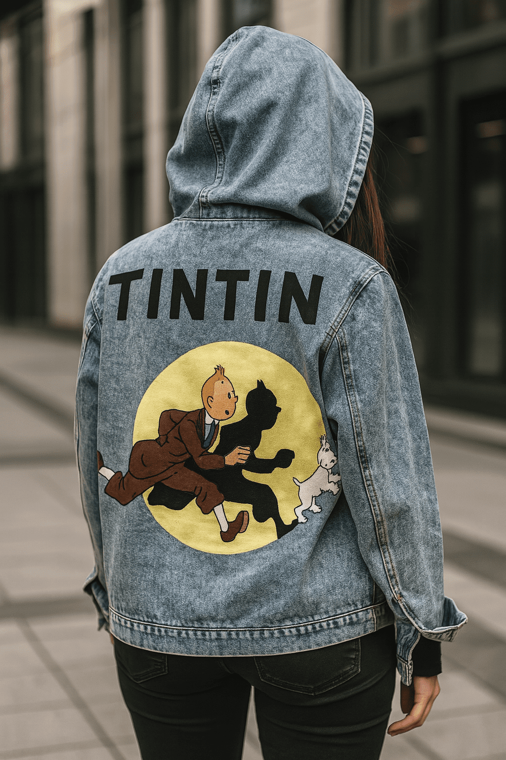 نقاشی تنتن روی سوییشرت جین – خاص برای طرفدارهای ماجراجویی 2 نقاشی تنتن روی سوییشرت جین – جزئیات فانوس